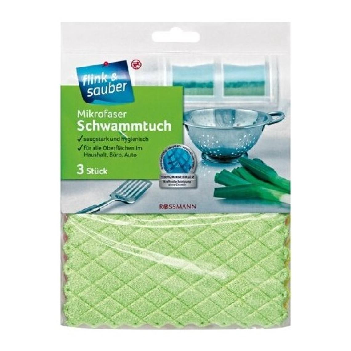 Flink & Sauber Mikrofiber Sünger Bez 17 x 22 cm 3'lü
