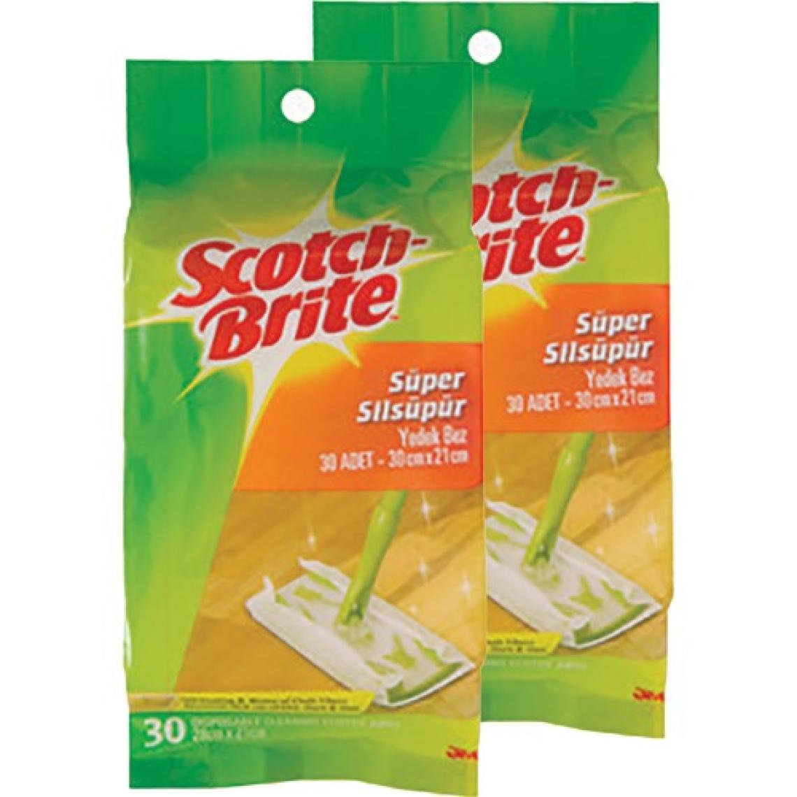 Scotch-Brıte Sil Süpür Q600 Paspas Yedek Bez 30'lu x 2 (60 Yaprak)