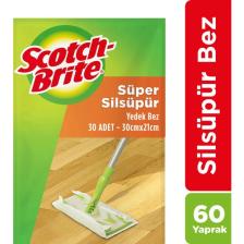 Scotch-Brıte Sil Süpür Q600 Paspas Yedek Bez 30'lu x 2 (60 Yaprak)