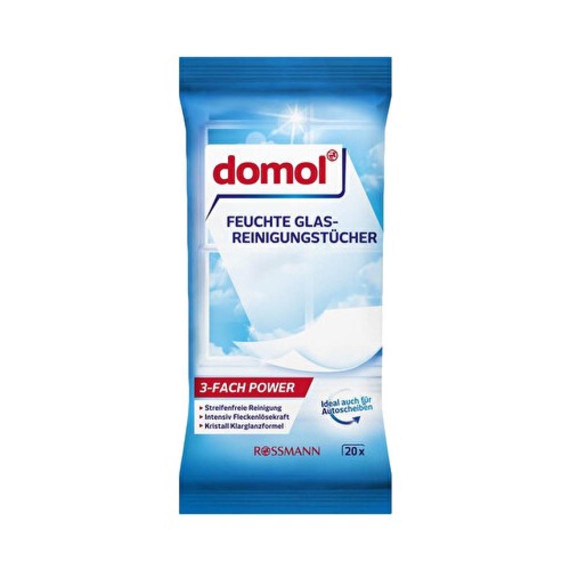 Domol Islak Temizlik Bezi Cam, Parlak Yüzeyler Için 20'li Paket