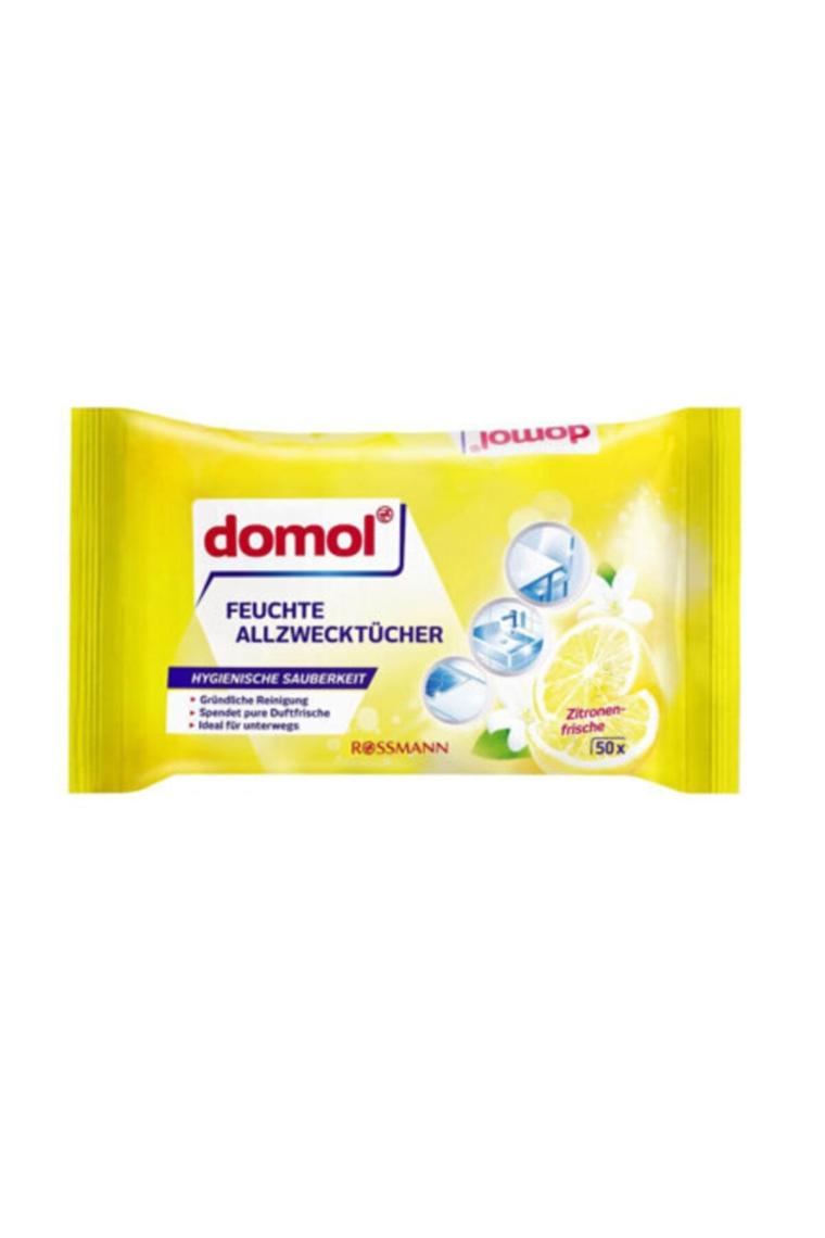 Domol Limon Kokulu Yüzey Temizleme Mendili 50'li