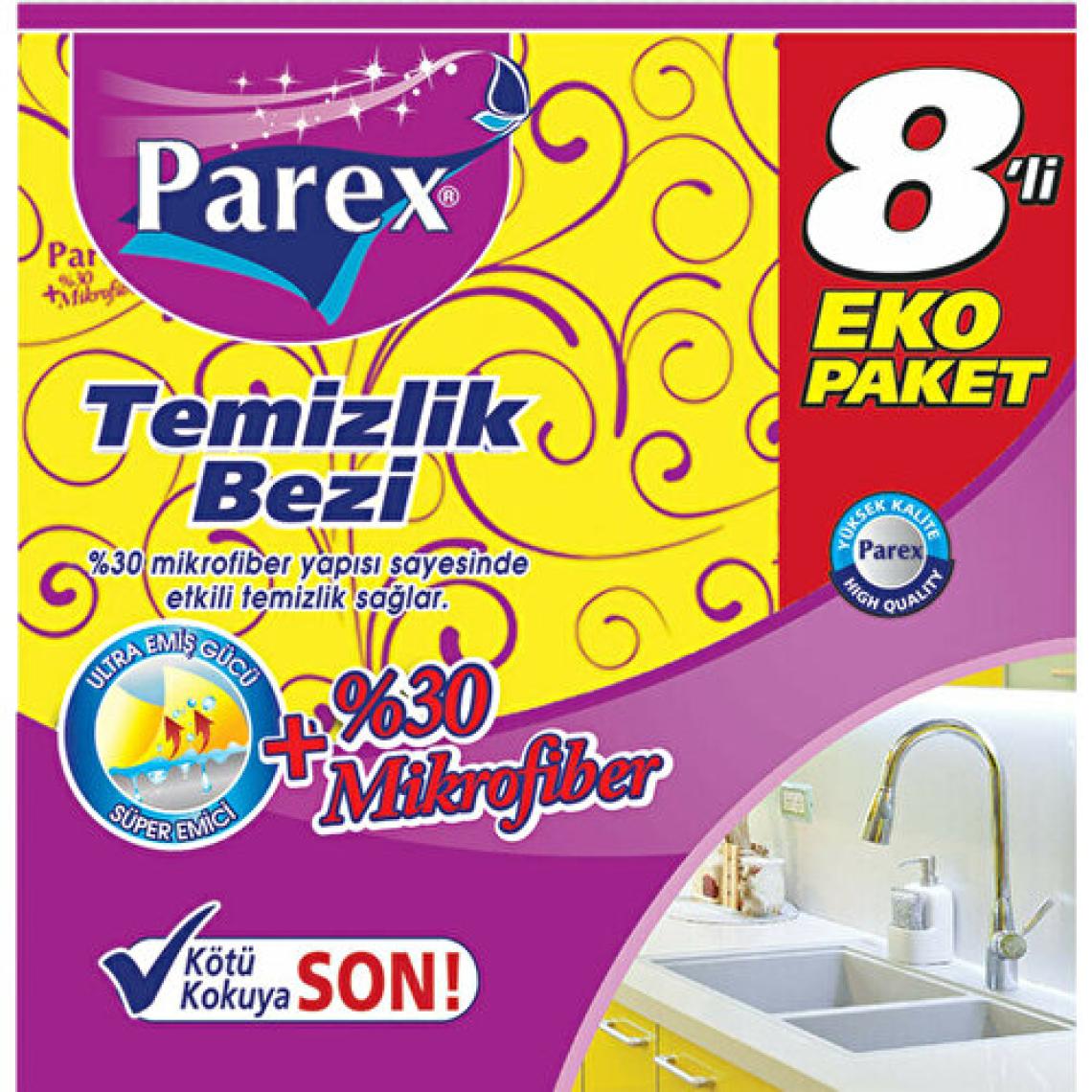 Parex (%30 Microfiber) Temizlik Bezi 8'li