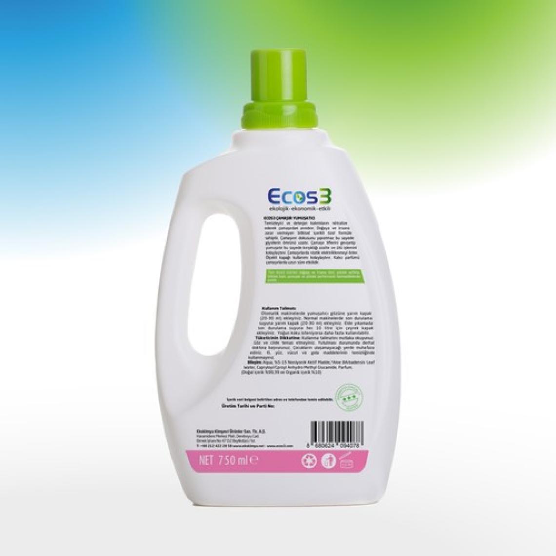 Ecos3 Organik Konsantre Bitkisel 750 ml Yumuşatıcı