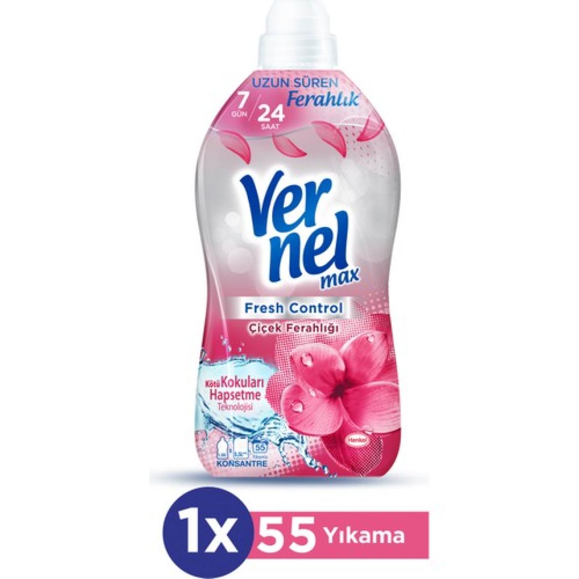 Vernel Max Konsantre Çamaşır Yumuşatıcısı 1320ml (55 Yıkama) Çiçek Ferahlığı