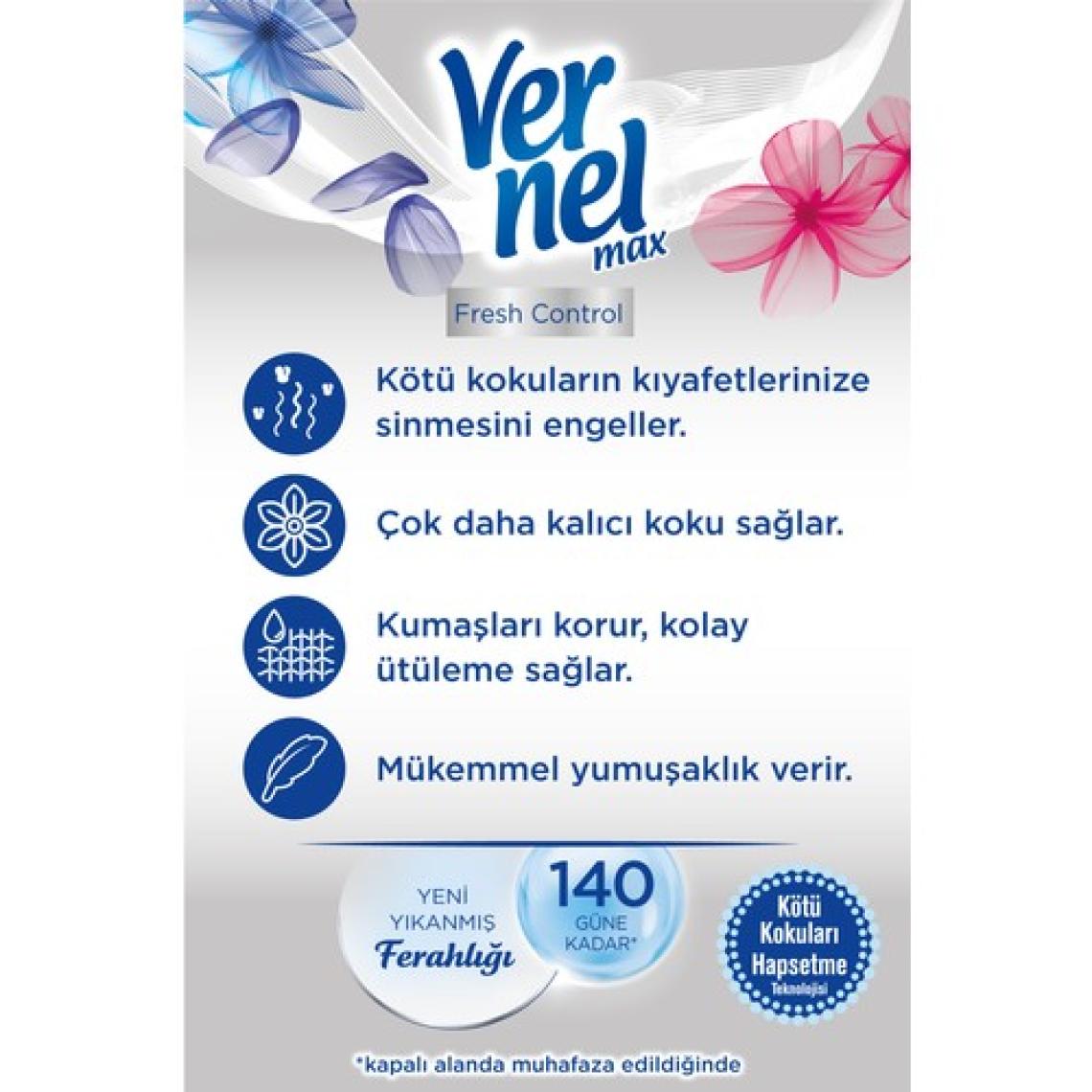 Vernel Max Konsantre Çamaşır Yumuşatıcısı 1320ml (55 Yıkama) Buz Serinliği