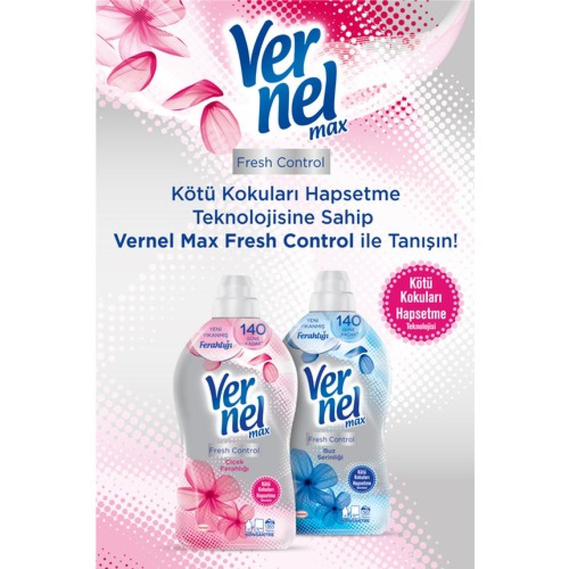Vernel Max Konsantre Çamaşır Yumuşatıcısı 1320ml (55 Yıkama) Buz Serinliği