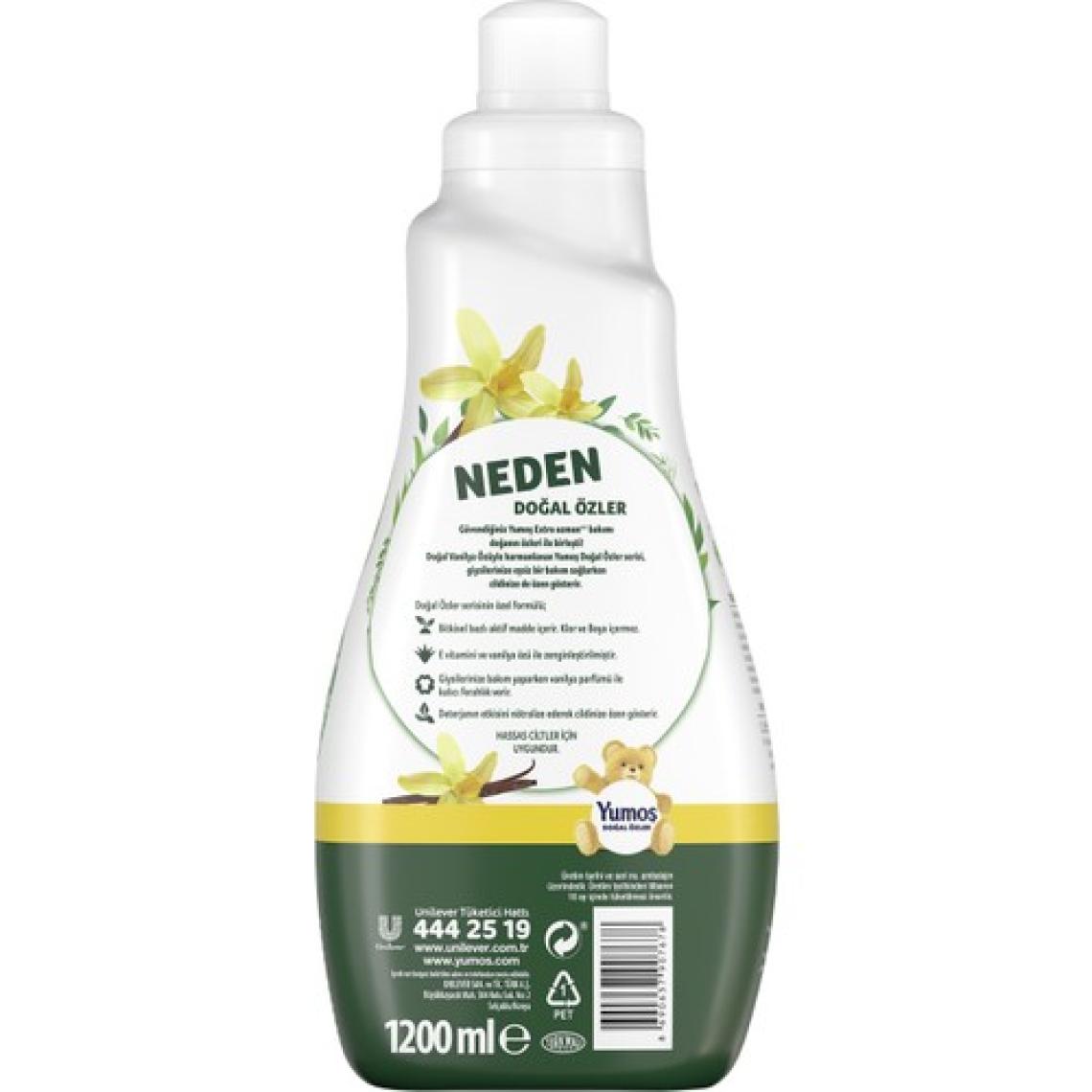 Yumoş Doğal Özler Konsantre Çamaşır Yumuşatıcısı Vanilya 1200 ml