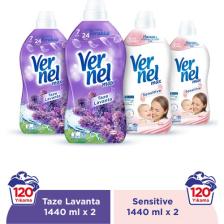 Vernel Max Taze Lavanta 2x1.44L & Vernel Max Sensitive 2x1.44L
