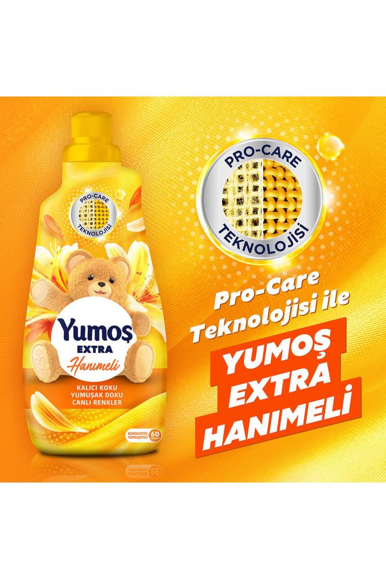 Extra Konsantre Çamaşır Yumuşatıcısı Hanımeli 1440 ml 60 Yıkama 2 Adet