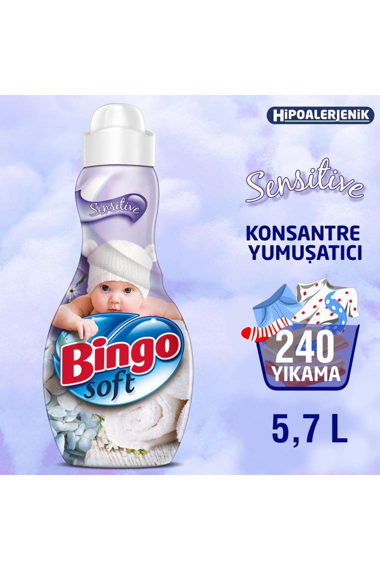 Soft Konsantre Çamaşır Yumuşatıcısı Sensitive 1440 ml Ekonoipaketi 4'lü