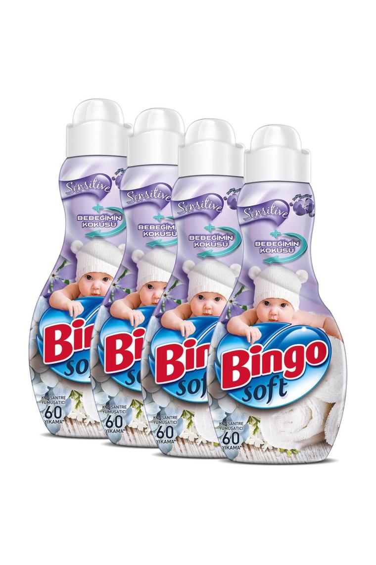 Soft Konsantre Çamaşır Yumuşatıcısı Sensitive 1440 ml Ekonoipaketi 4'lü