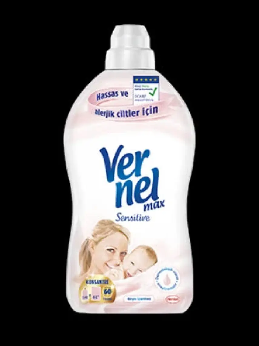 Vernel Max Konsantre Sıvı Çamaşır Yumuşatıcısı Sensitive 1440ml 60 Yıkama