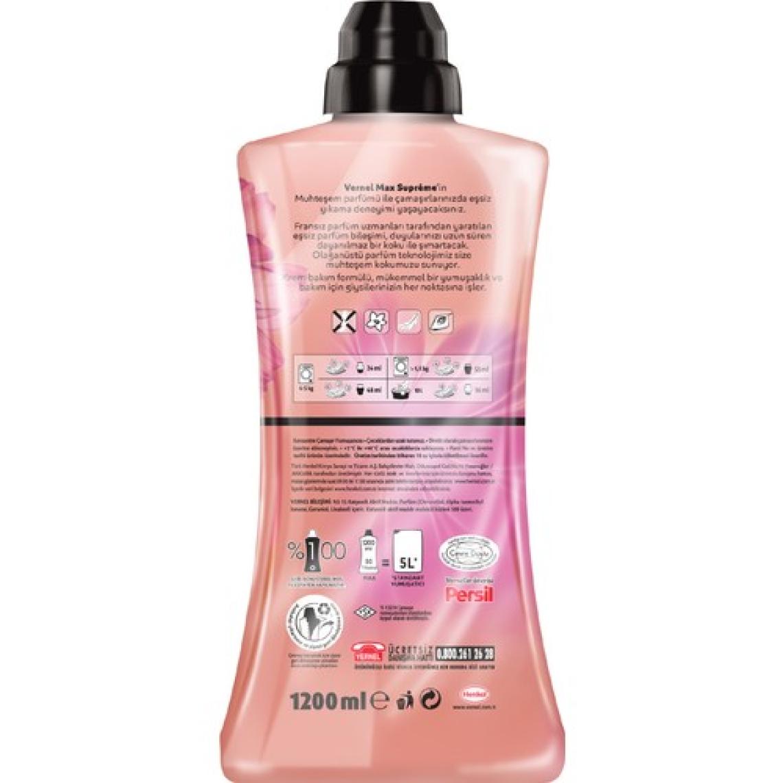 Vernel Max Supreme Yumuşatıcı Romance 50 Yıkama 1.2 lt