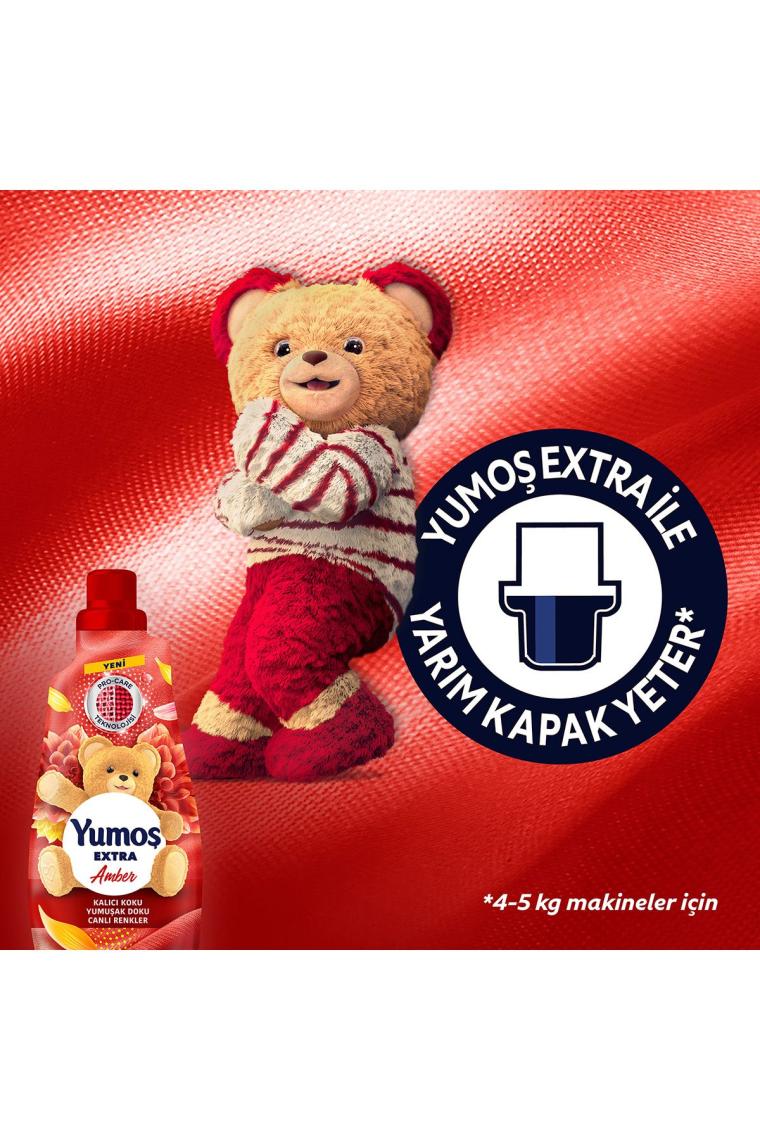 Extra Konsantre Çamaşır Yumuşatıcısı Amber 1440 ml 60 Yıkama 3 Adet