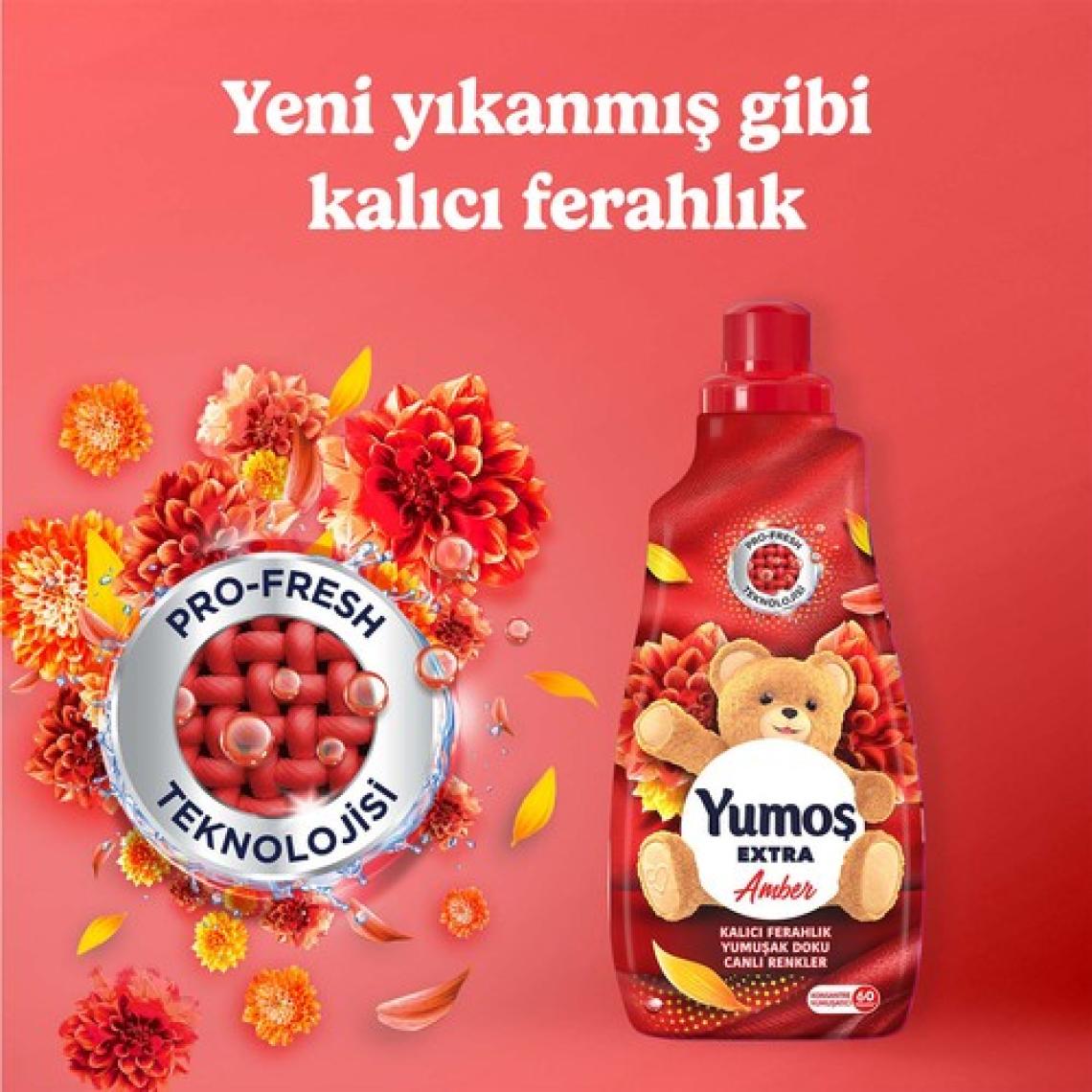 Yumoş Extra Konsantre Çamaşır Yumuşatıcı Amber 1440 ml 60 Yıkama