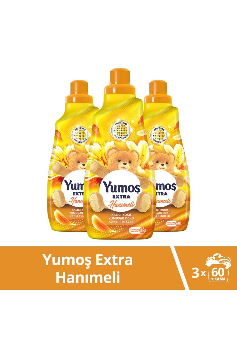Extra Konsantre Çamaşır Yumuşatıcısı Hanımeli 1440 ml 60 Yıkama 3 Adet