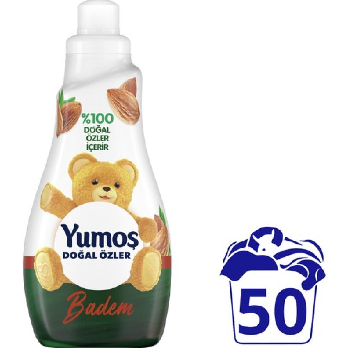 Yumoş Konsantre Çamaşır Yumuşatıcısı Doğal Özler Badem 1200 ML 50 Yıkama