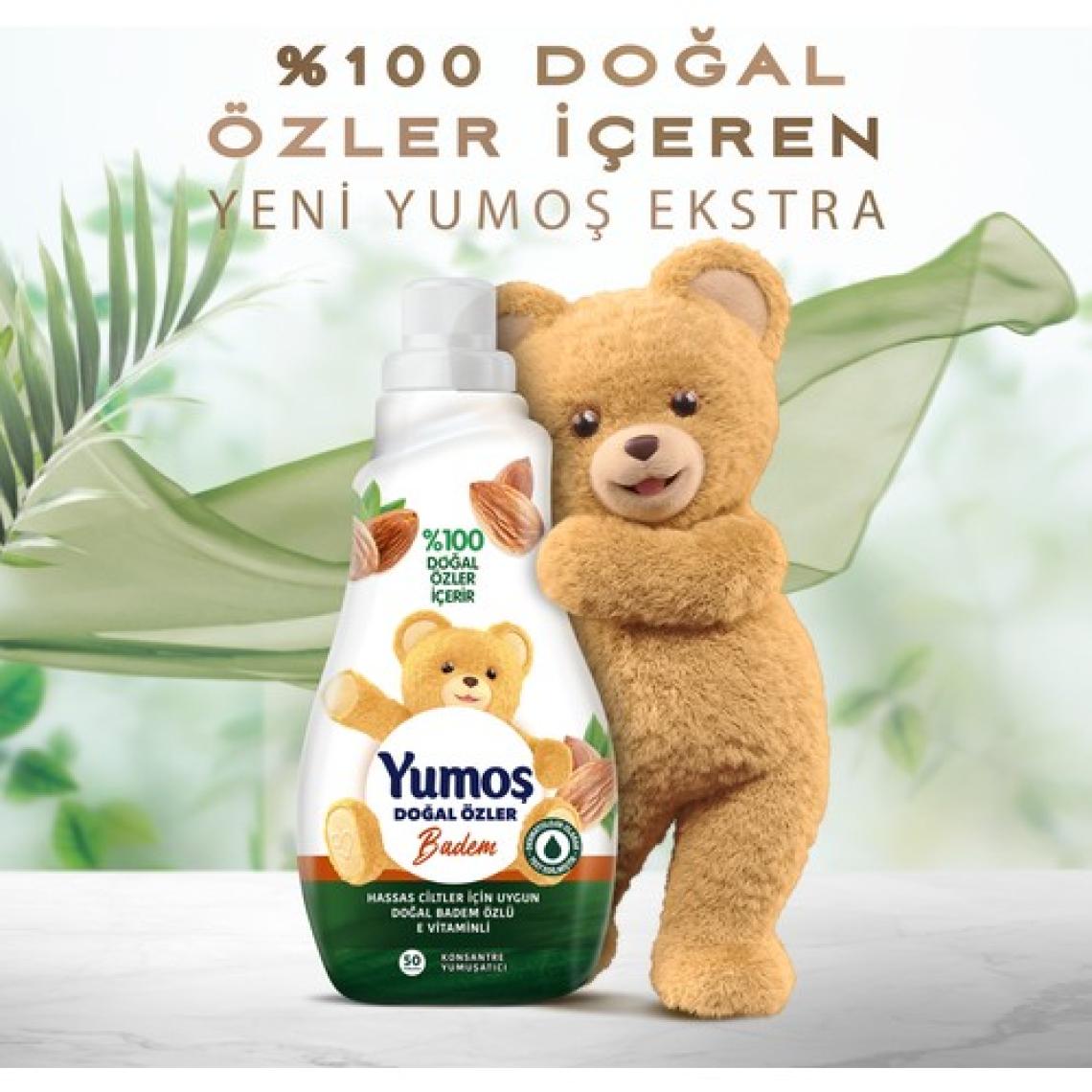 Yumoş Konsantre Çamaşır Yumuşatıcısı Doğal Özler Badem 1200 ML 50 Yıkama