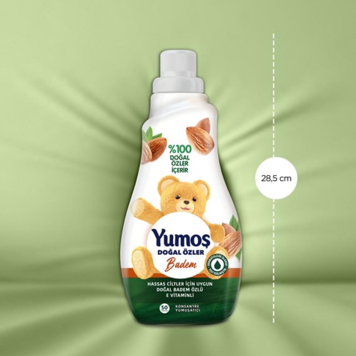 Yumoş Konsantre Çamaşır Yumuşatıcısı Doğal Özler Badem 1200 ML 50 Yıkama