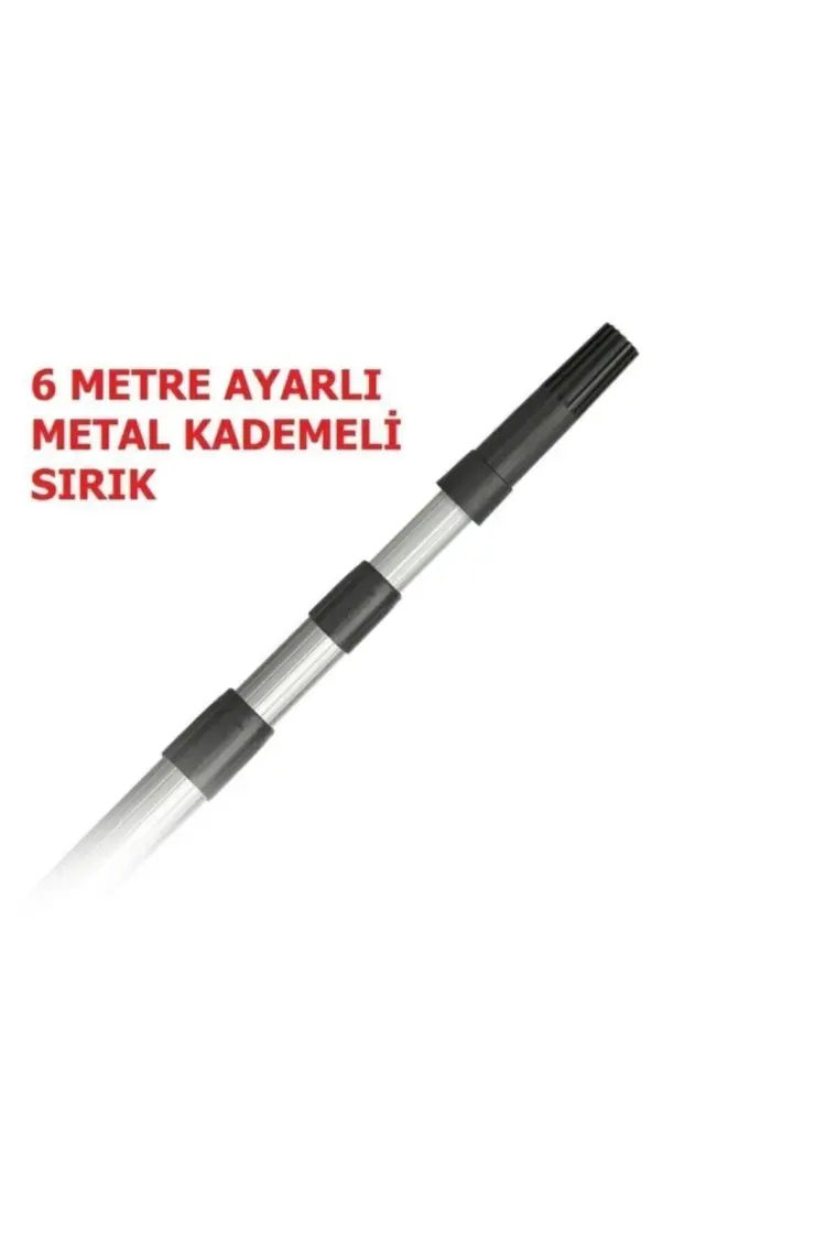 İzmir Fırça Teleskopik Uzatmalı Metal Sap 6 Metre Ayarlı Sırık