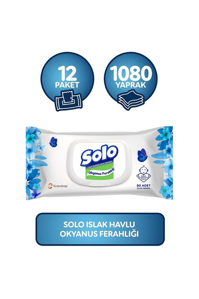 Islak Havlu Okyanus Ferahlığı 12'li Set 1080 Yaprak