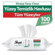 Sleepy Easy Clean Beyaz Sabun Katkılı Yüzey Temizlik Havlusu 100 Yaprak