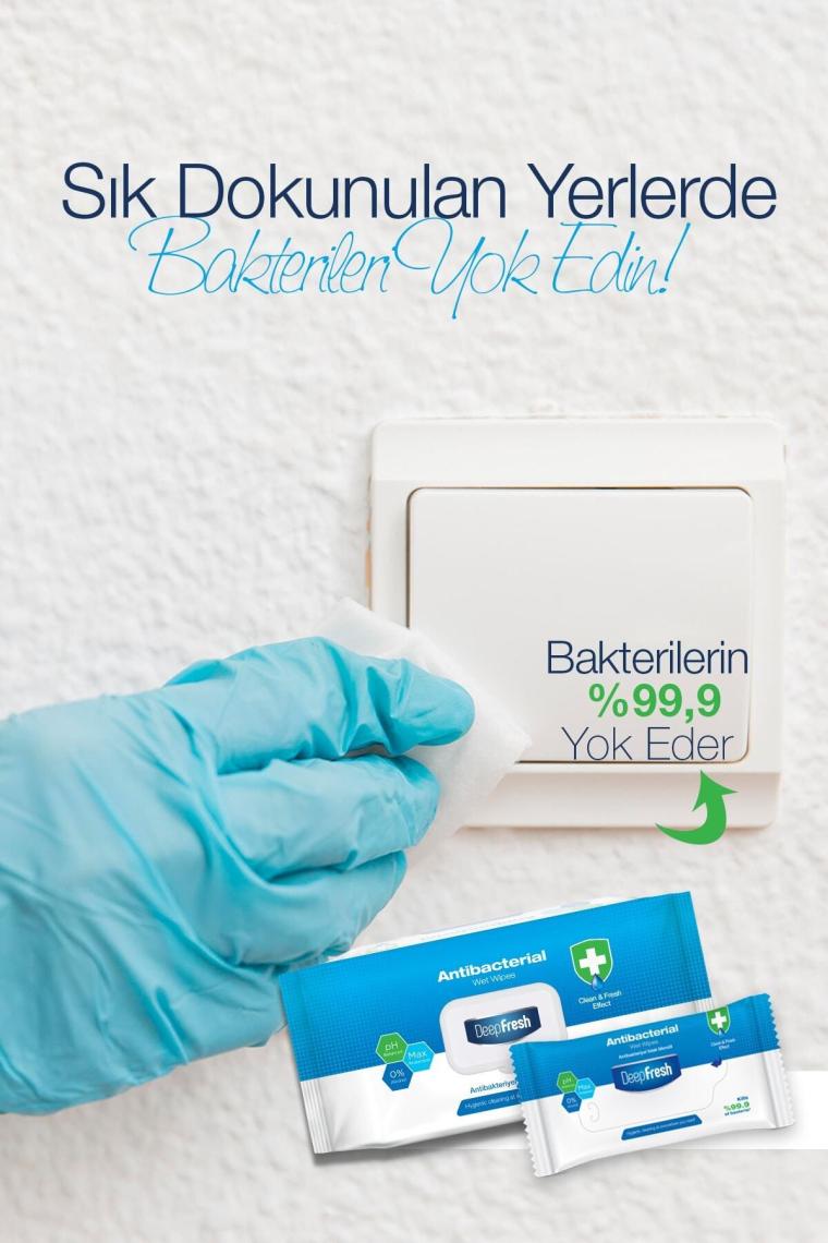 Antibakteriyel Islak Mendil 3 X 100 Yaprak