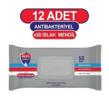 Antibakteriyel Islak Havlu 12x50