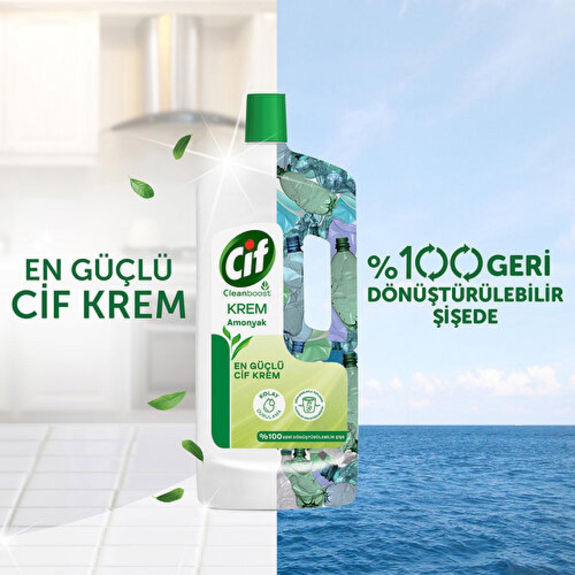 Cif Cleanboost Krem Amonyak Yüzey Temizleyici1.5 lt