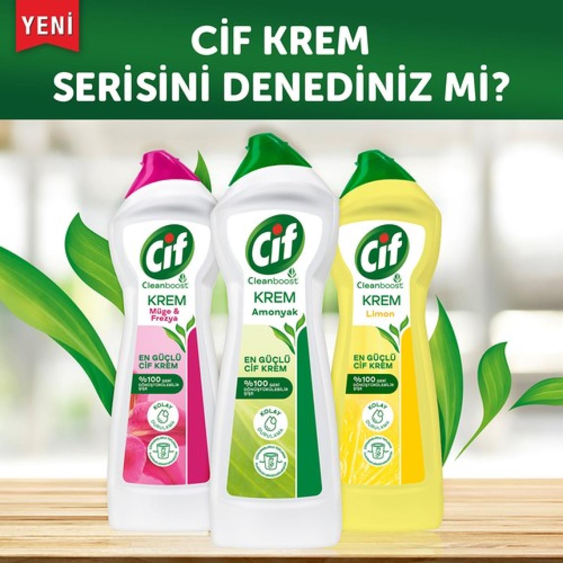 Cif Cleanboost Krem Amonyak Yüzey Temizleyici1.5 lt