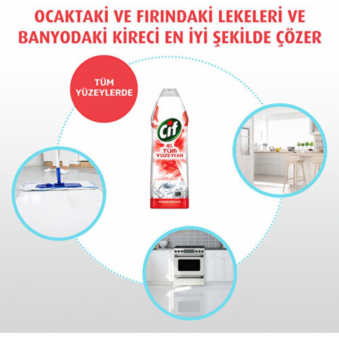 Cif Jel Yüzey Temizleyici Tüm Yüzeyler İçin Yasemin Ferahlığı 750 ML