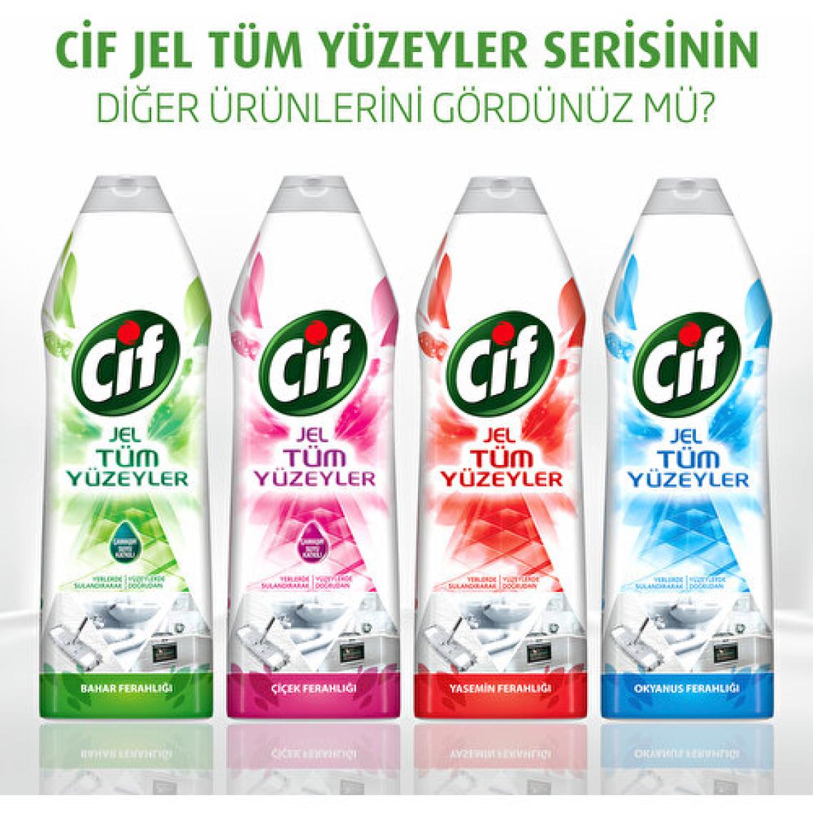 Cif Jel Yüzey Temizleyici Tüm Yüzeyler İçin Yasemin Ferahlığı 750 ML