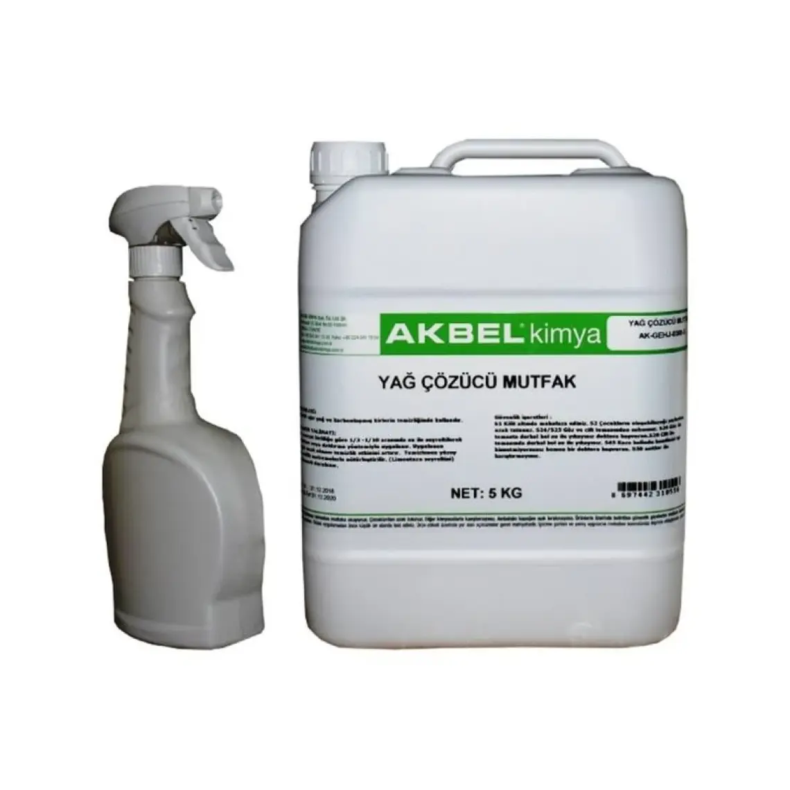 Akbel Yağ Çözücü Endüstriyel 5 KG+UYGULAMA SPREYİ