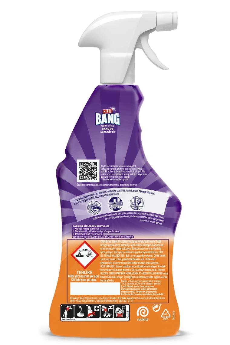 Cillit Bang Banyo Temizleyici Kir ve Kireç Sökücü Sprey 750 ml