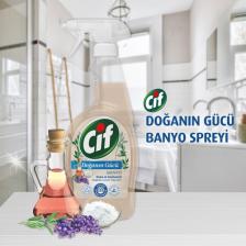 Cif Doğanın Gücü Sprey Temizleyici Banyo İçin Sirke Karbonat Organik Lavanta Yağı İçerir 750 ml
