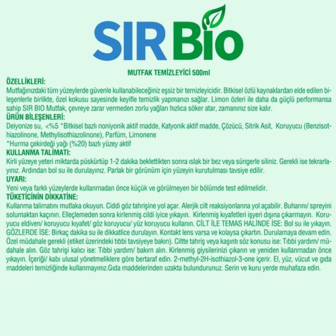 Sır Bio Bitkisel Özlü Mutfak Temizleyici 500 ml