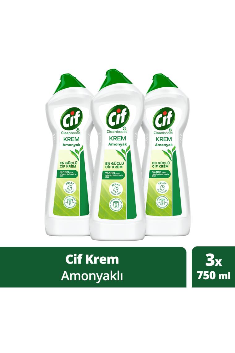 Cif Krem Amonyak 750 ml x 3 Copack