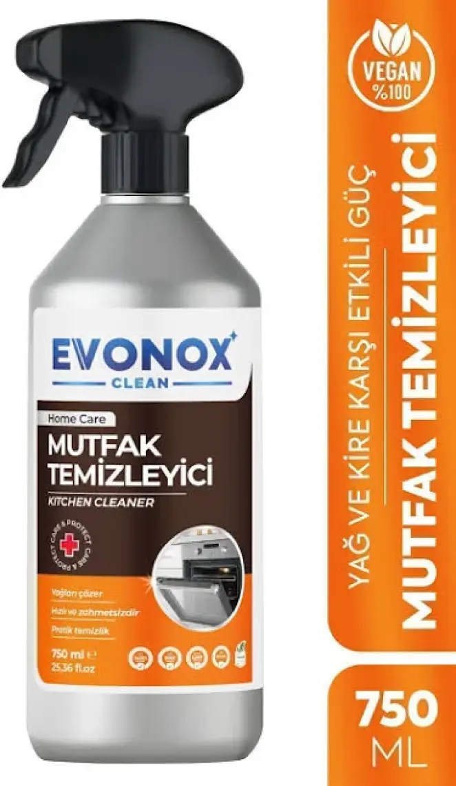 Clean Ultra Güçlü Mutfak Yüzey Temizleyici ve Yağ Sökücü Limon Kokulu Sprey 750 ml