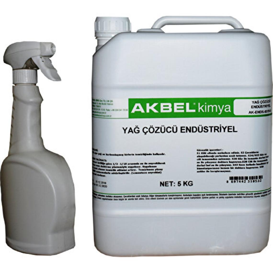 Akbel Yağ Çözücü Endüstriyel 5 KG+UYGULAMA SPREYİ