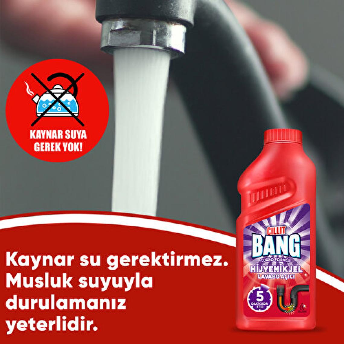 Cillit Bang Turbo Hijyenik Jel Lavabo Açıcı 500ML