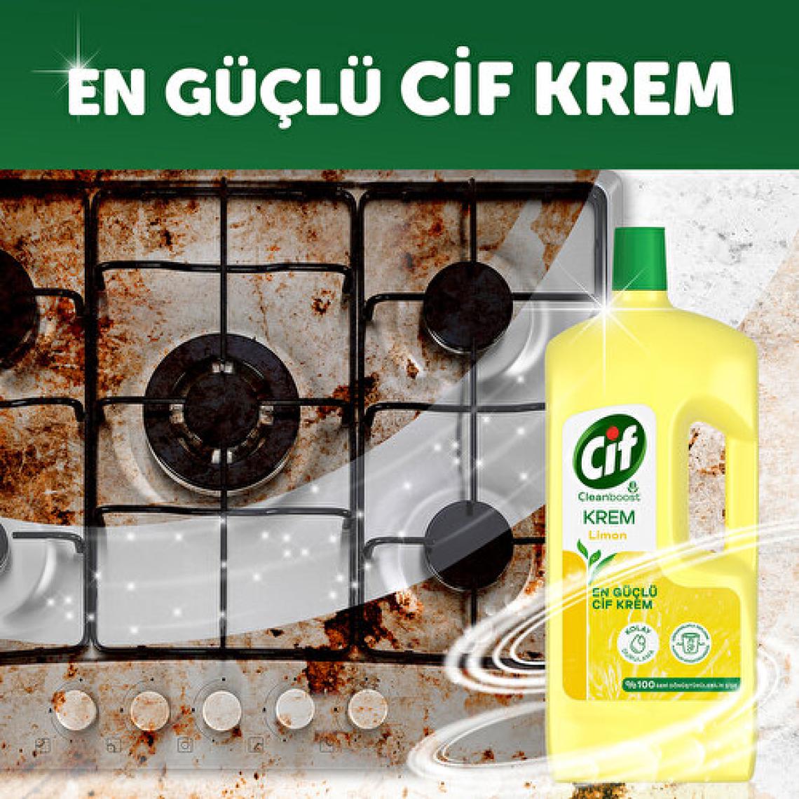 Cif Cleanboost Krem Limon Yüzey Temizleyici 1.5 lt