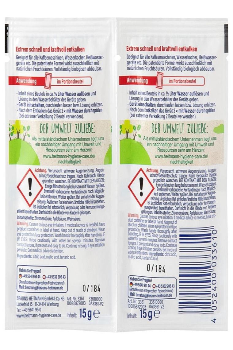 Hızlı Kireç Çözücü Toz 2*15g.