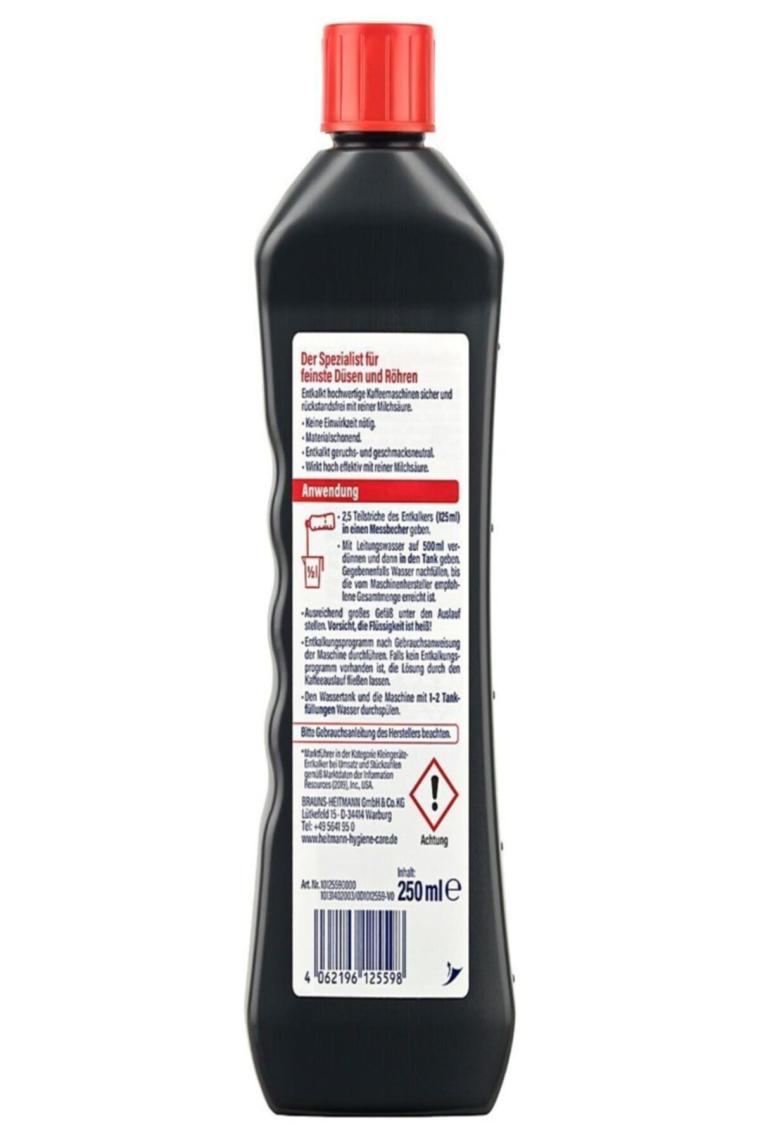 Kahve Makinası (otomatik,portafiltre,ped,kapsül) Temizleme Ve Kireç Sökücü Özel Sıvı 250ml