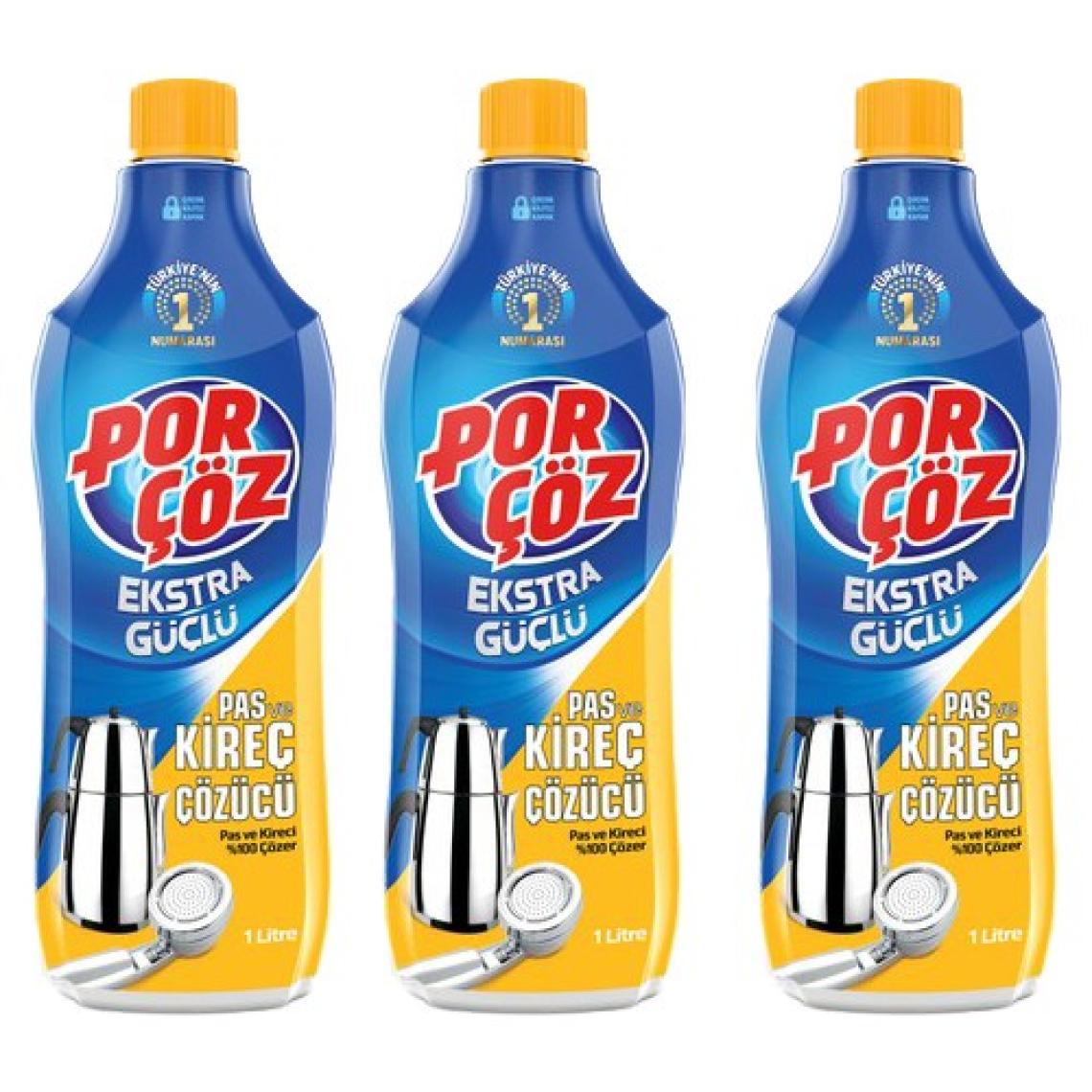 Porçöz Pas Ve Kireç Sökücü 1000 ml 3'lü