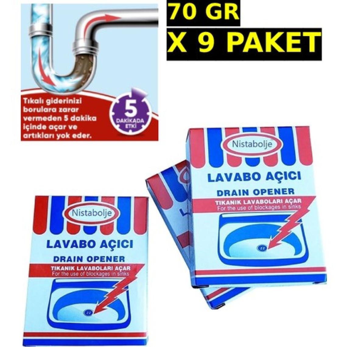 Nistabolje Lavabo Açıcı 70 gr X 9 Adet