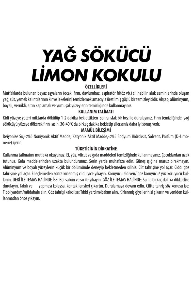 Limonlu Yağ Sökücü Mutfak 750 Ml