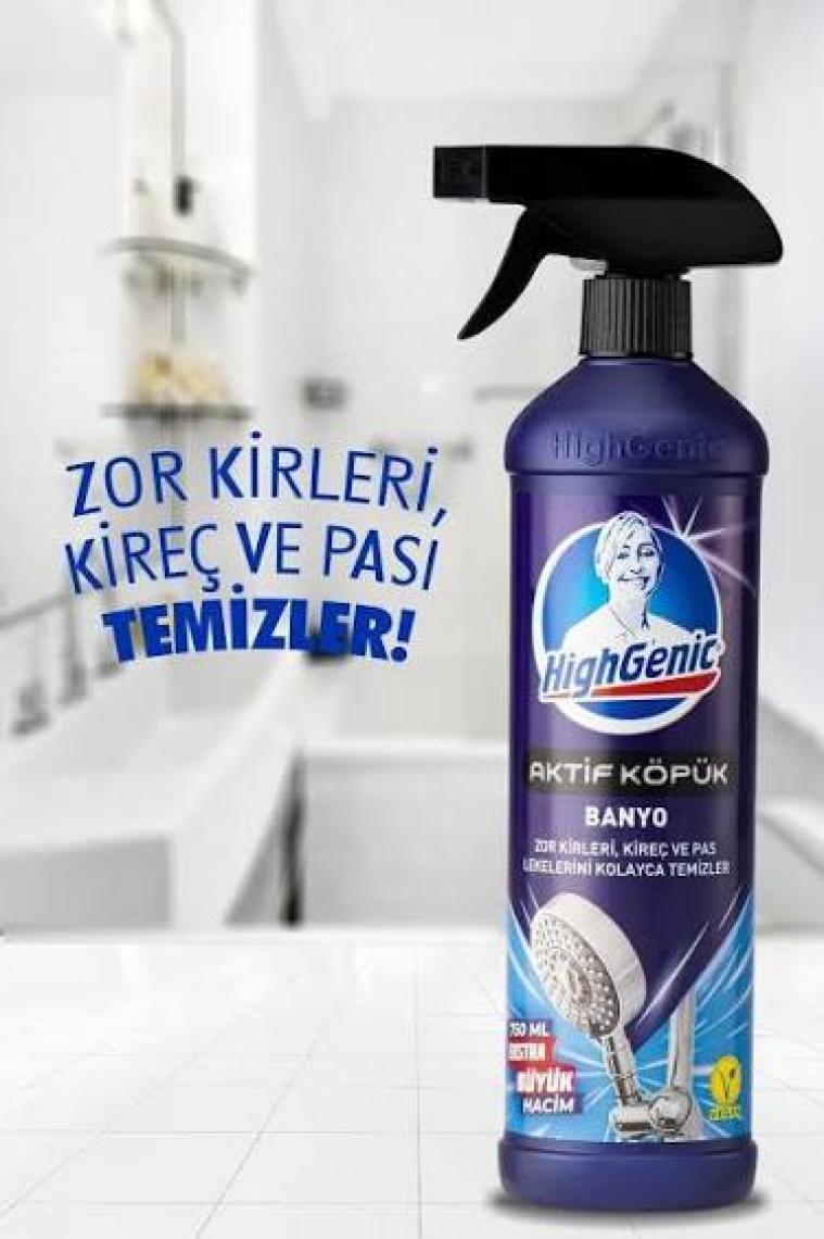 Highgenic Aktif Köpük Banyo Kireç ve Pas Temizleyici 750 ml
