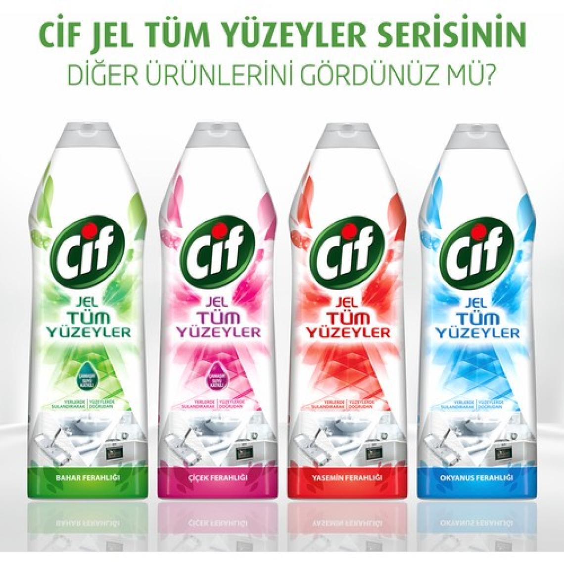 Cif Jel Yüzey Temizleyici Tüm Yüzeyler İçin Yasemin Ferahlığı 750 ML