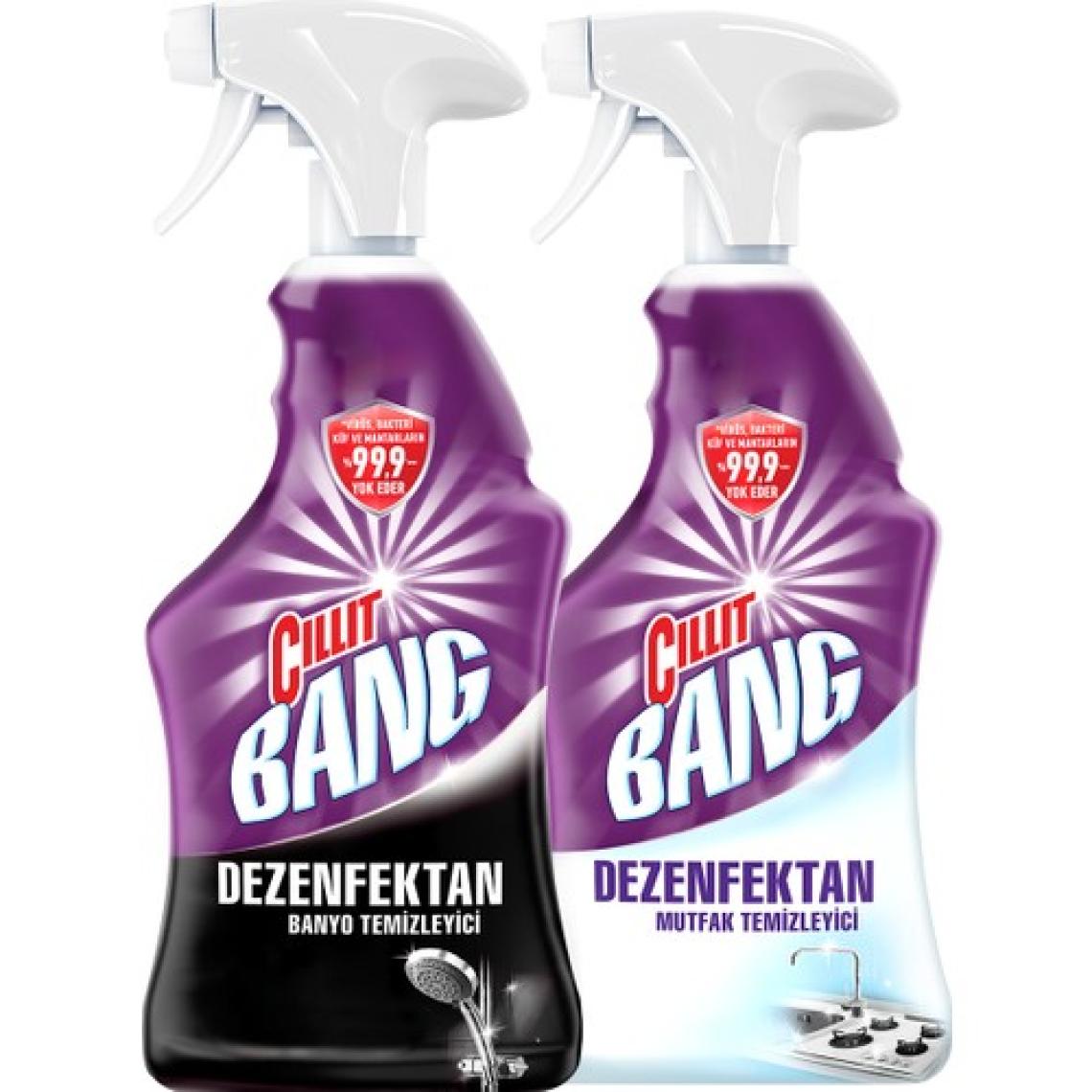Cillit Bang Dezenfektan Sprey Set Banyo ve Mutfak Temizleyici 2 x 750 ml