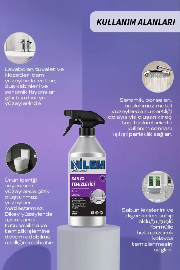 Nilem Profesyonel Banyo Temizleyici 750 ml